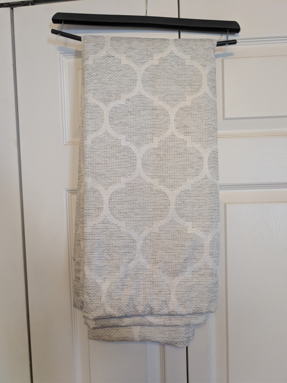 Neutral Geometric Stretch Curtain Panels (2)